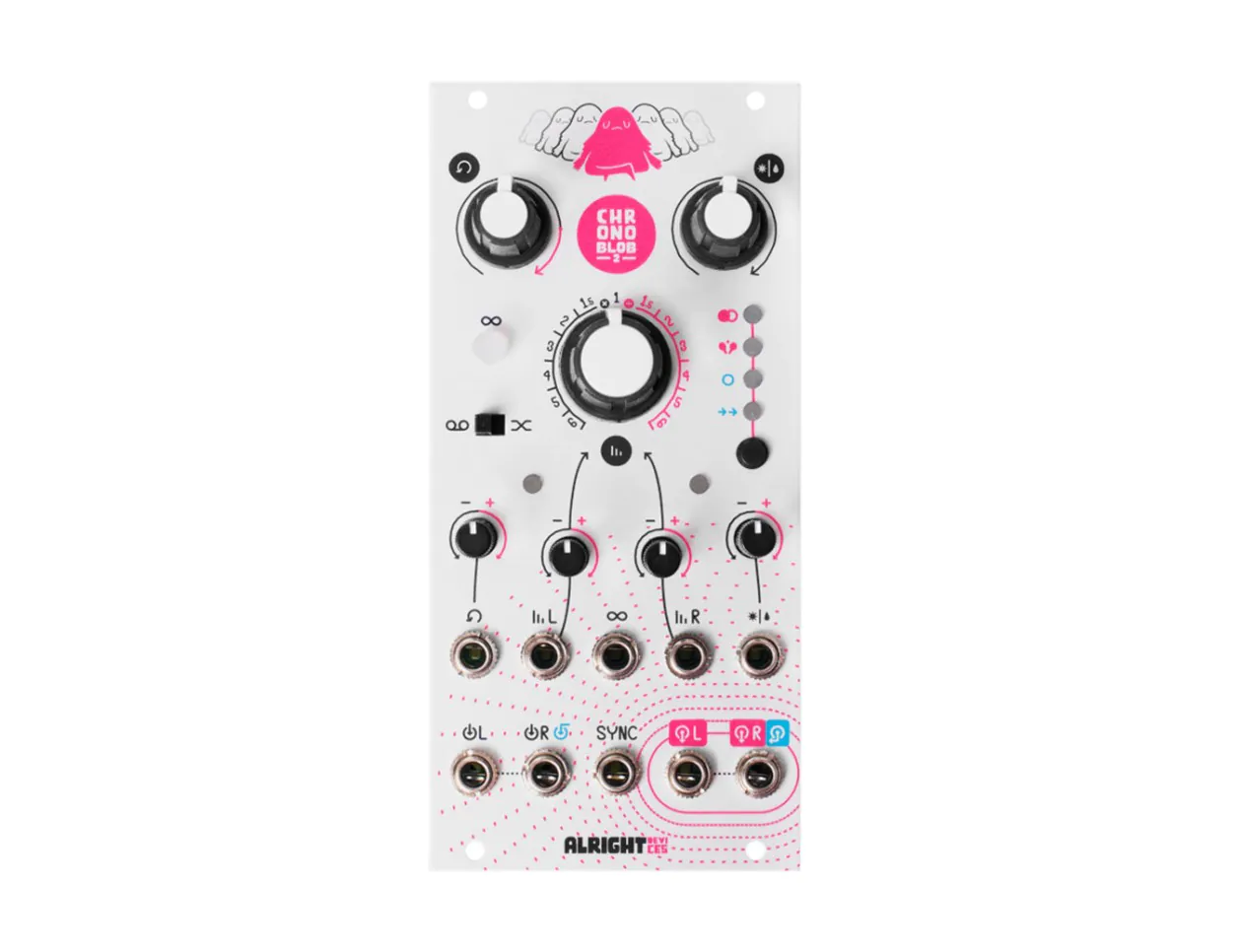 Alright Devices Chronoblob 2 モジュラーシンセ Alright Devices Chronoblob 2 Stereo Delay