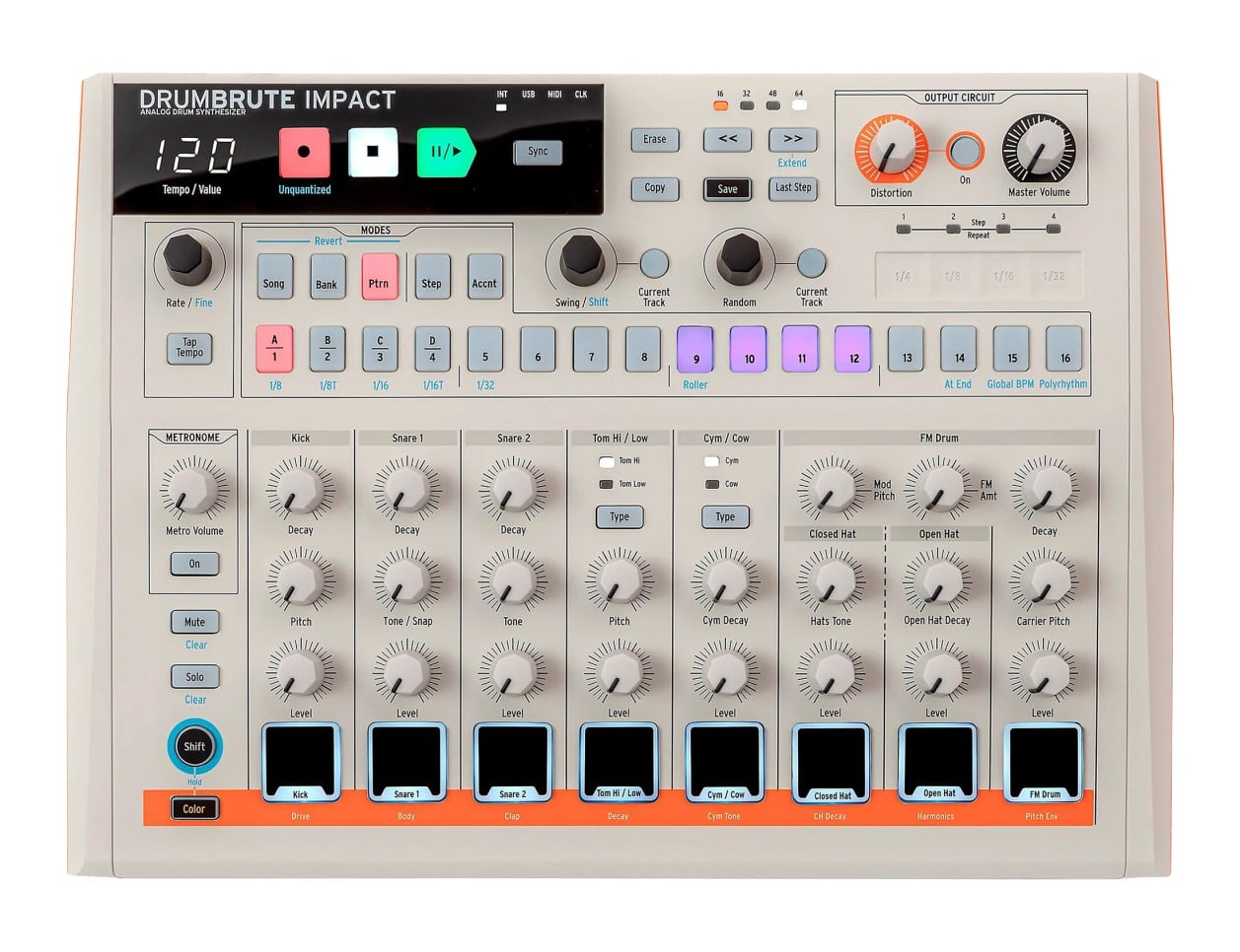 Drumbrute Impact 1984 アナログドラムマシン Arturia DrumBrute Impact 1984