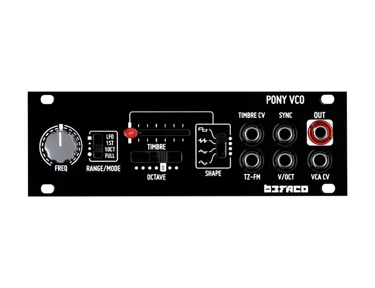 Befaco Pony VCO 1U Thru-Zero Oscillator