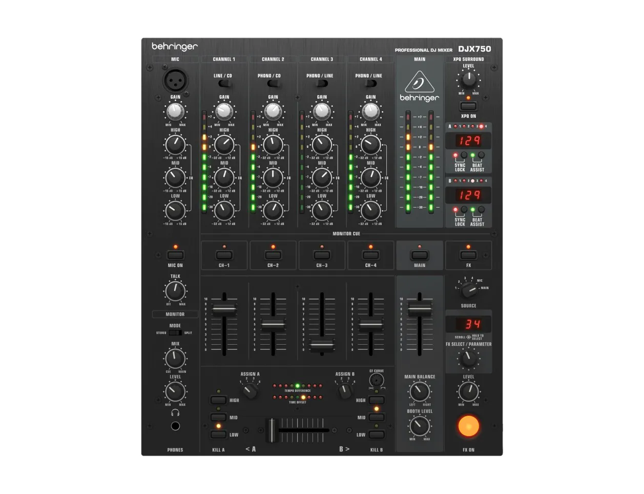 Behringer DJX750 5-Channel DJ Mixer