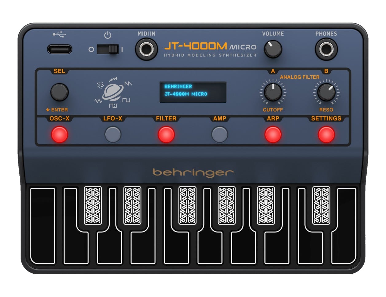 鍵盤楽器 BEHRINGER JT-4000M MICRO Behringer ” JT-4000 Micro ” | 超ポータブルな4ボイスハイブリッド 鍵盤楽器