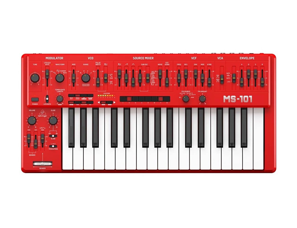 Behringer MS-101 アナログシンセサイザー 赤 Behringer MS-1-RD Analog Synthesizer