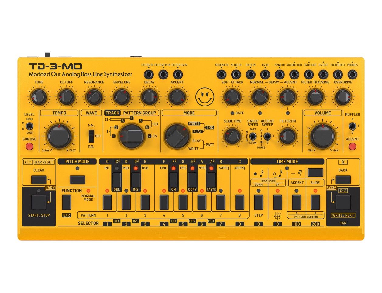 【美品】BEHRINGER TD-3-MO-SR Behringer TD-3-MO-SR Analog Bass Line Synthesizer - Silver