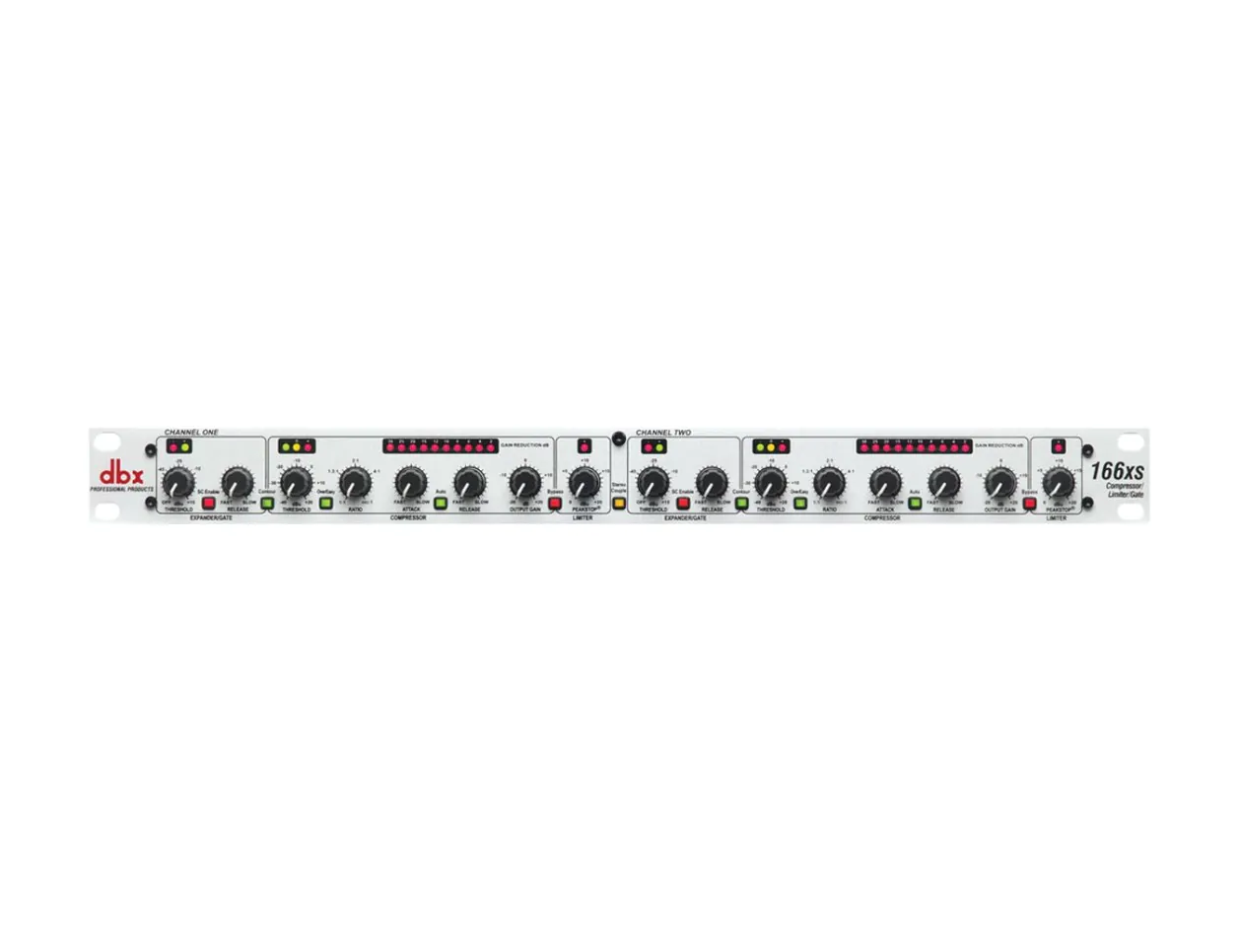 美品◎dbx コンプレッサー リミッターゲート DBX 166XS 1Uラック② dbx 166XS 2-Channel Compressor / Limiter / Gate