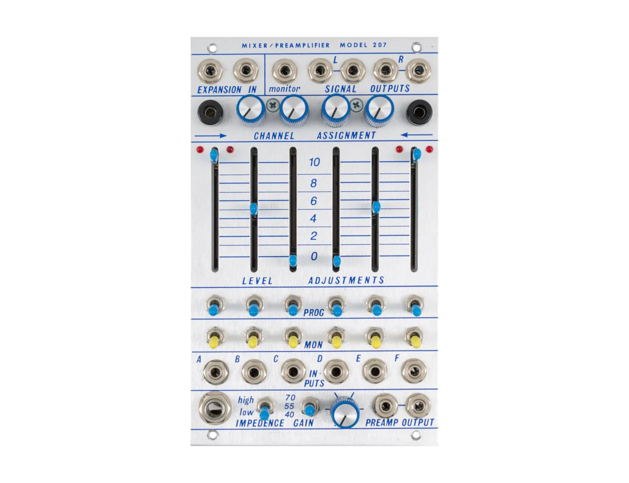 DIY Model 207r Rev3 Mixer / Preamplifier (Buchla 4U) [USED]