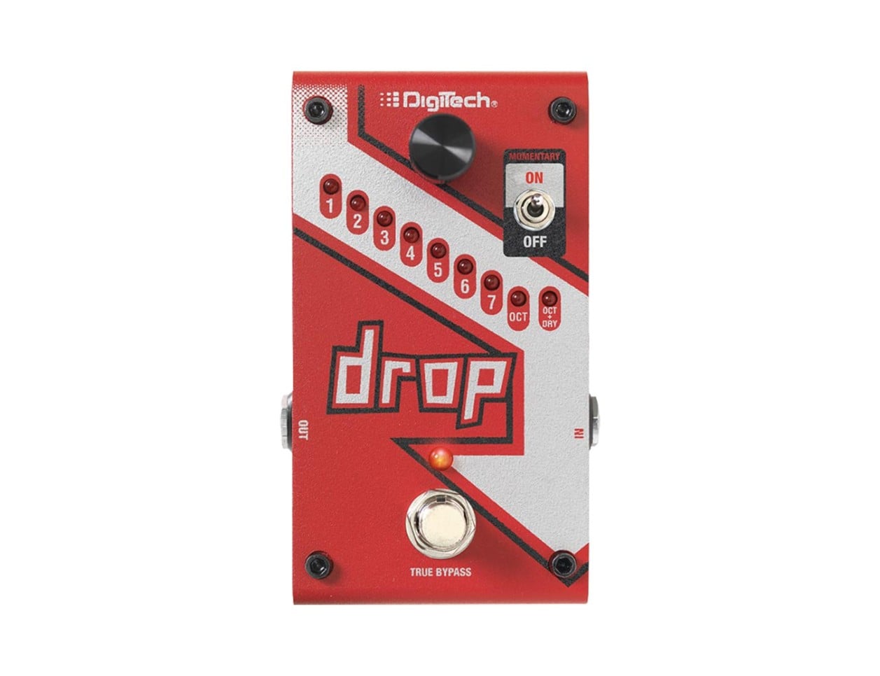 DigiTech Drop ギターエフェクター レッド DigiTech Drop Polyphonic Drop Tune Pedal