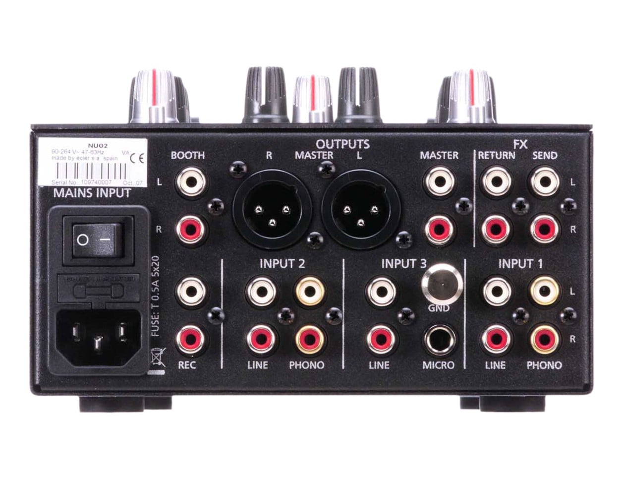 ecler nuo2 DJミキサー Ecler DJ NUO 2.0 Analog Mixer Unit
