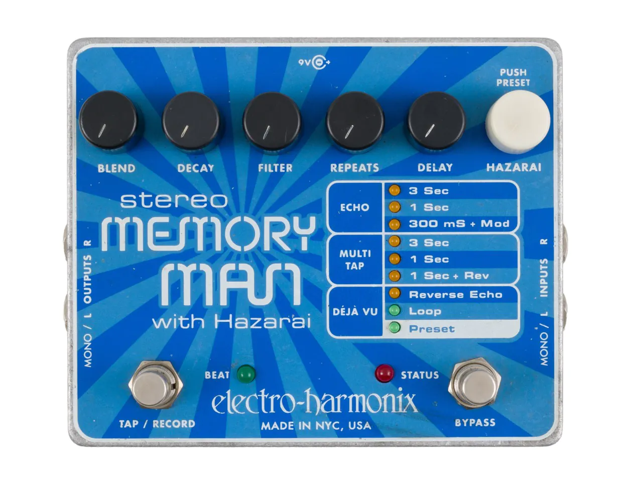 Electro-Harmonix Stereo Memory Man w/ Hazarai Delay Pedal [USED]