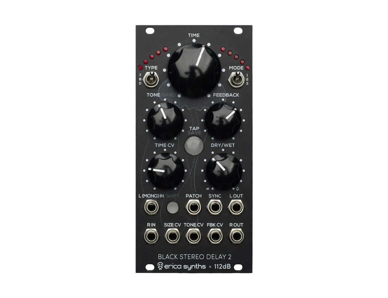 Erica Black Stereo Delay 2 Effects Processor Erica Black Stereo Delay 2 Effects Processor
