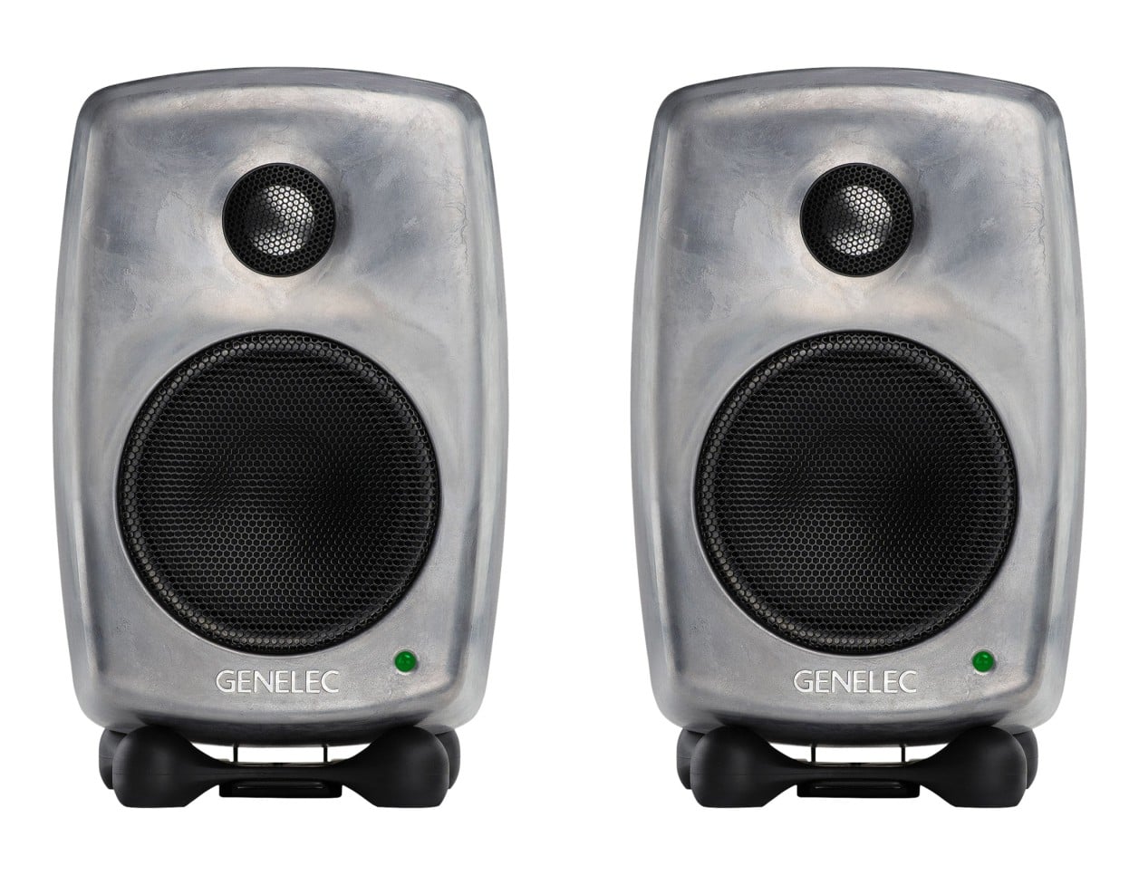 GENELEC 8010A ペア グレー スタンドセット Genelec 8010A 3in Monitor