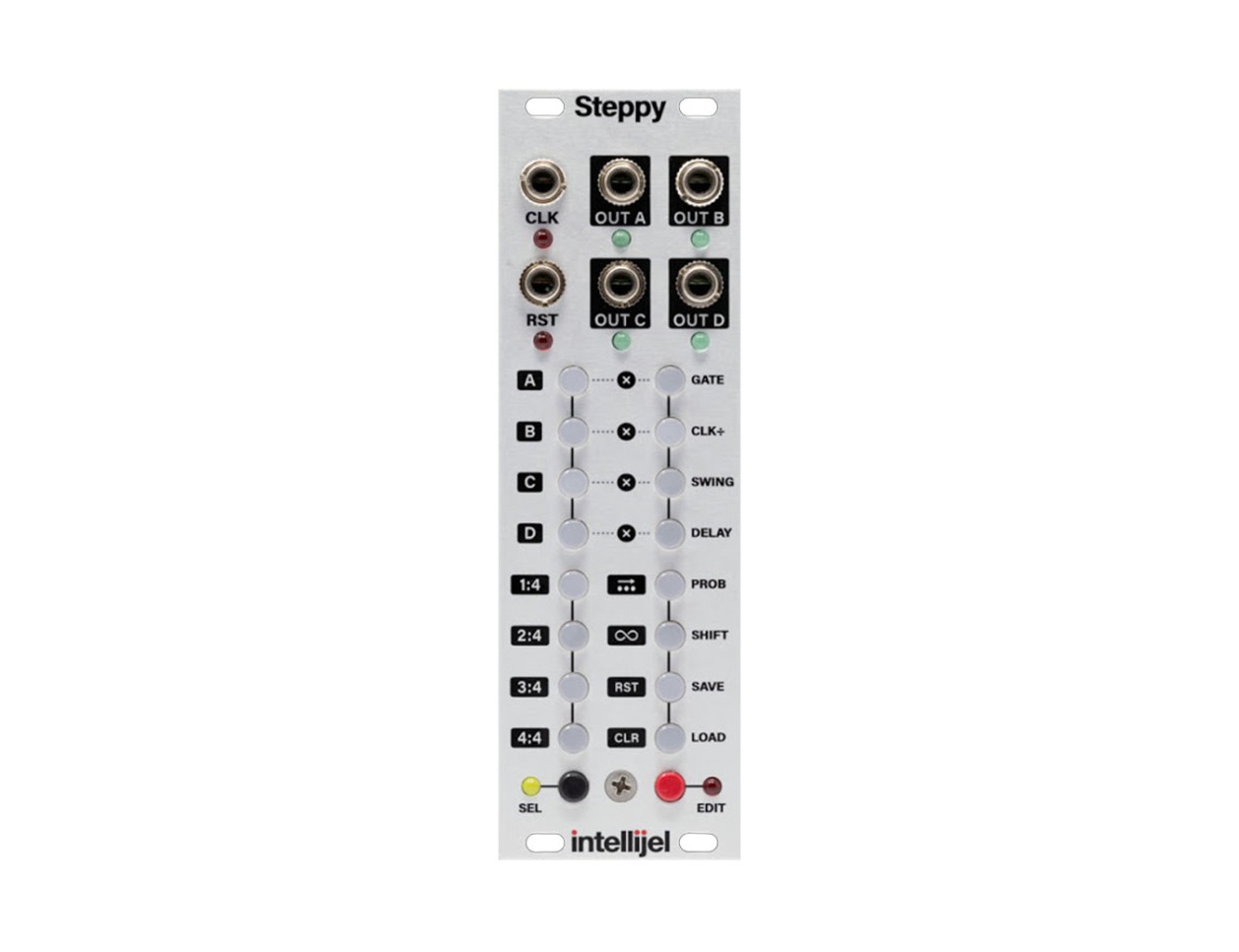 Intellijel Designs Steppy 4-Track Gate Sequencer