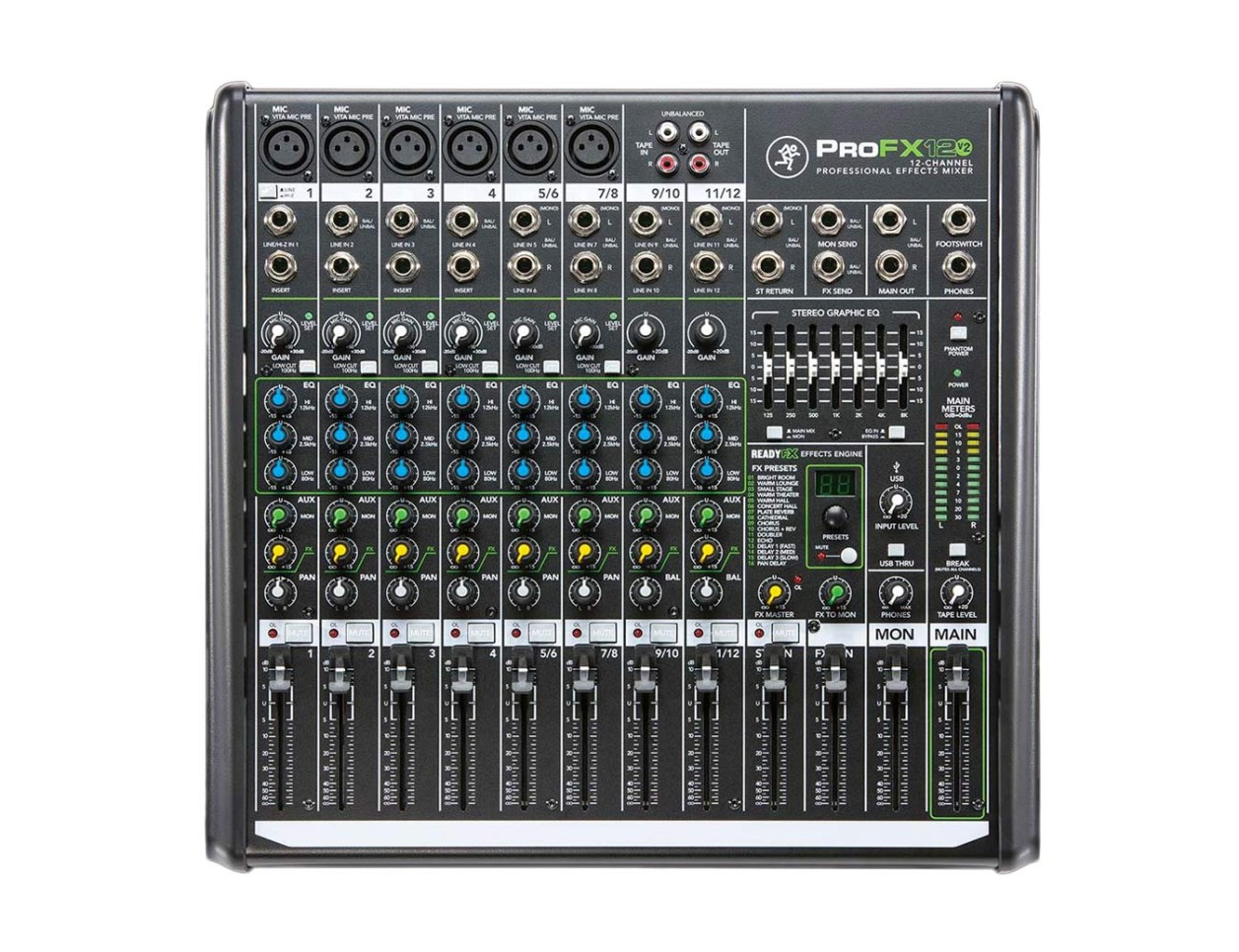 Mackie ProFX12v2 12-Channel Mixer + Effects