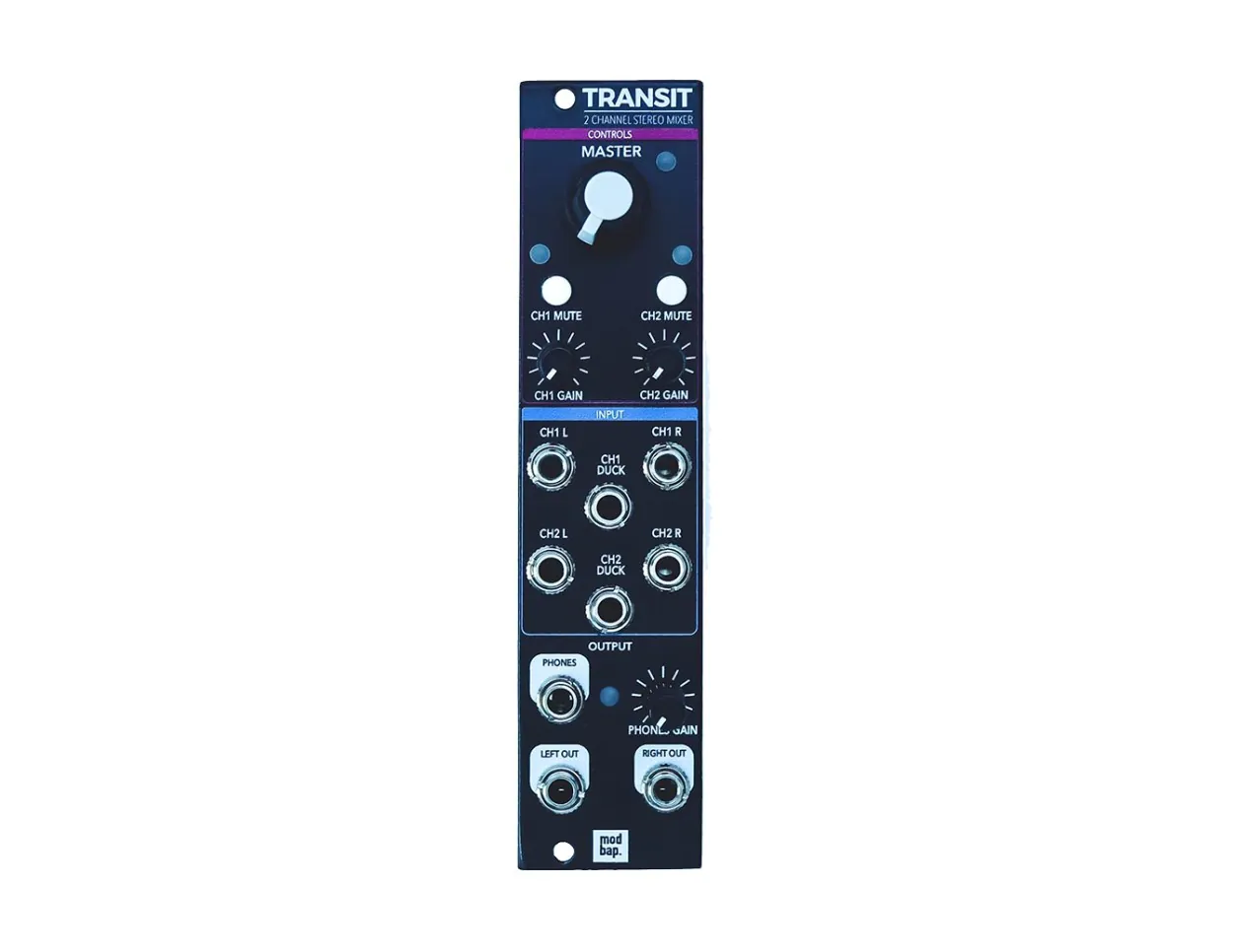 Modbap Modular Transit 2-Channel Stereo Mixer