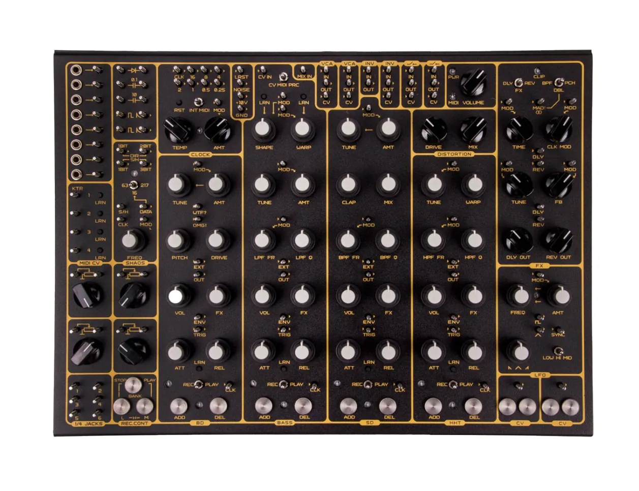 SOMA Pulsar-23 Semi-Modular Drum Machine (Black + Gold)