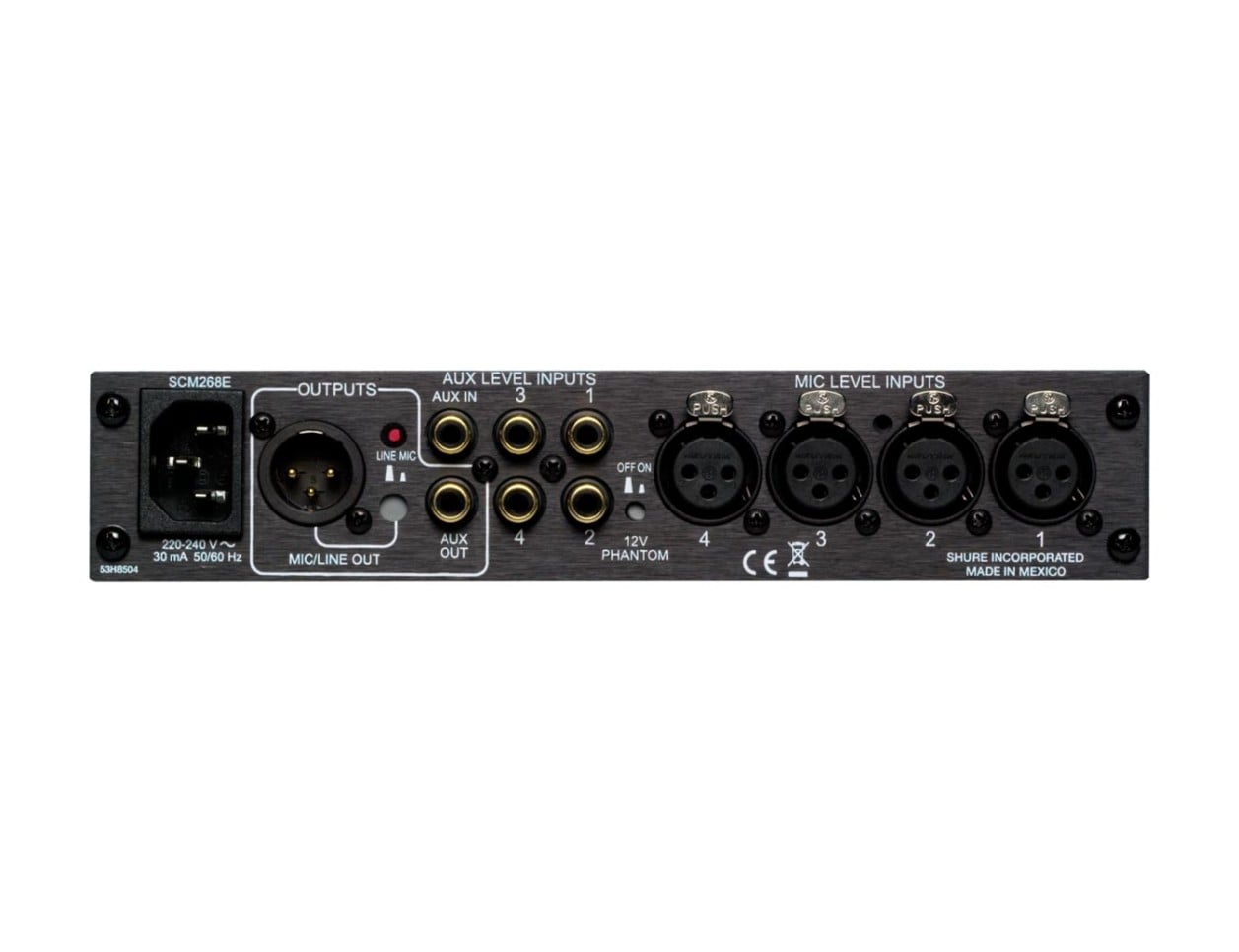 SHURE SCM268 マイクミキサー 3台セット Shure SCM268 4-Channel Microphone Mixer