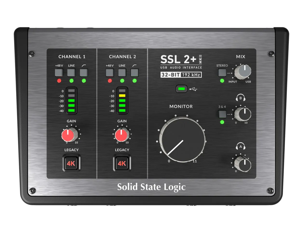Solid State Logic SSL2+ USBオーディオインターフェース Solid State Logic SSL 2+ MKII USB Audio Interface