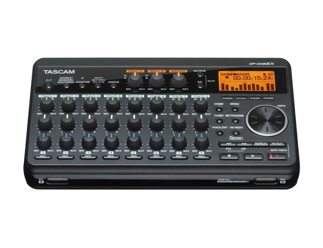 TASCAM DP-008 マルチトラックレコーダー DP-008EX | 8-track Digital Pocketstudio | TASCAM - United States
