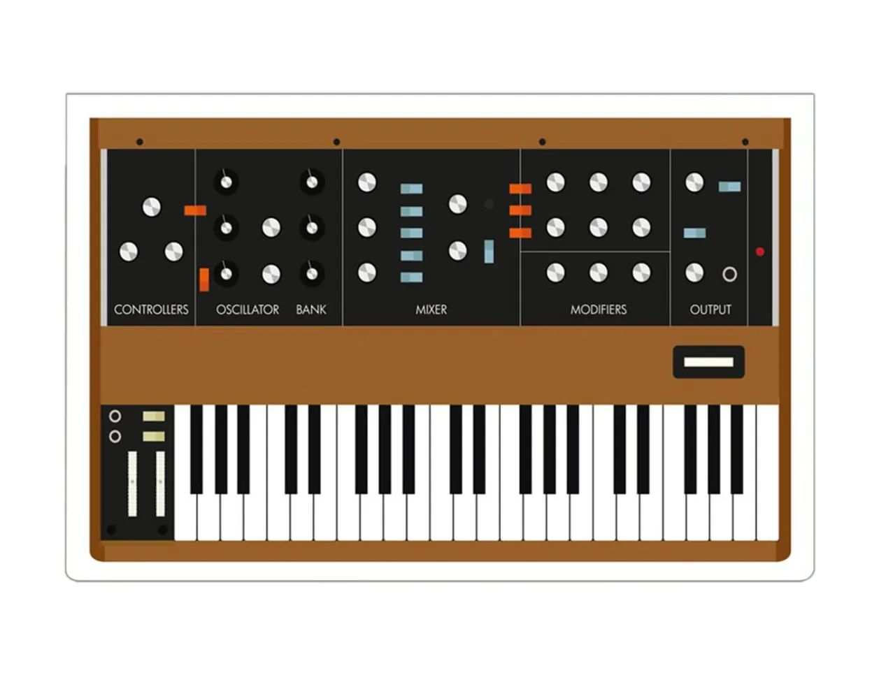Little Book of Synths Moog Minimoog Sticker