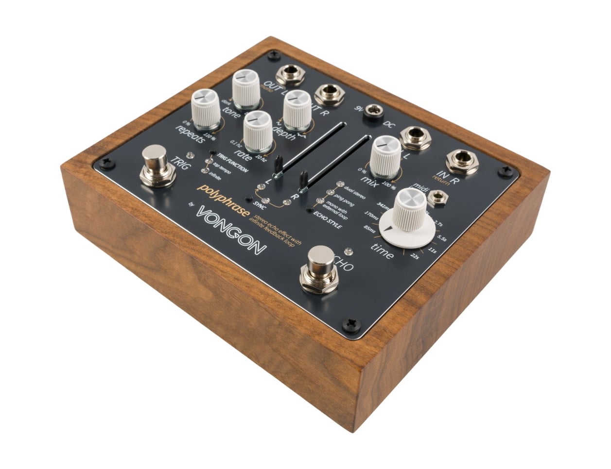 vongon polyprase エコー　ペダル　エフェクター Vongon Polyphrase Stereo Echo Effect Pedal