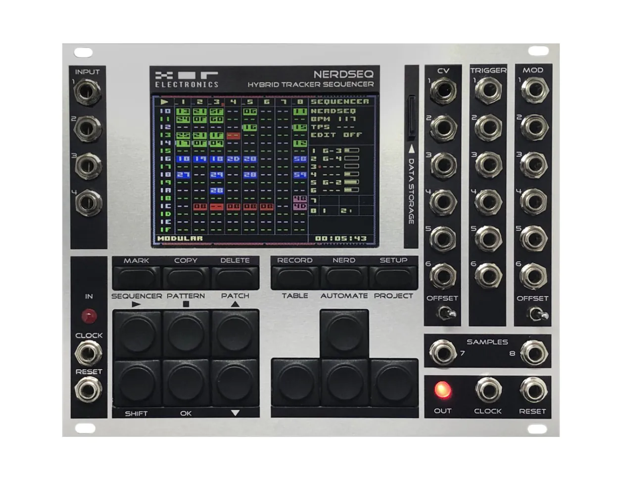 Electronics XOR Electronics XOR NerdSEQ 鍵盤楽器 NerdSEQ Sequencer + Tracker Eurorack Silver 鍵盤楽器