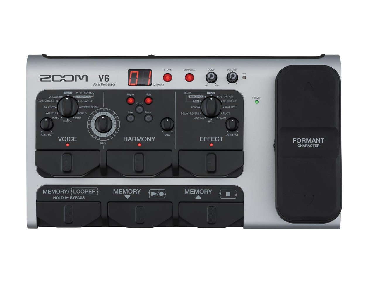 Processor Vocal V6 ボーカルエフェクター　ZOOM Amazon.co.jp: V6-SP ボイスチェンジャー ボーカルエフェクター ZOOM 配信機器・PA機器・レコーディング機器