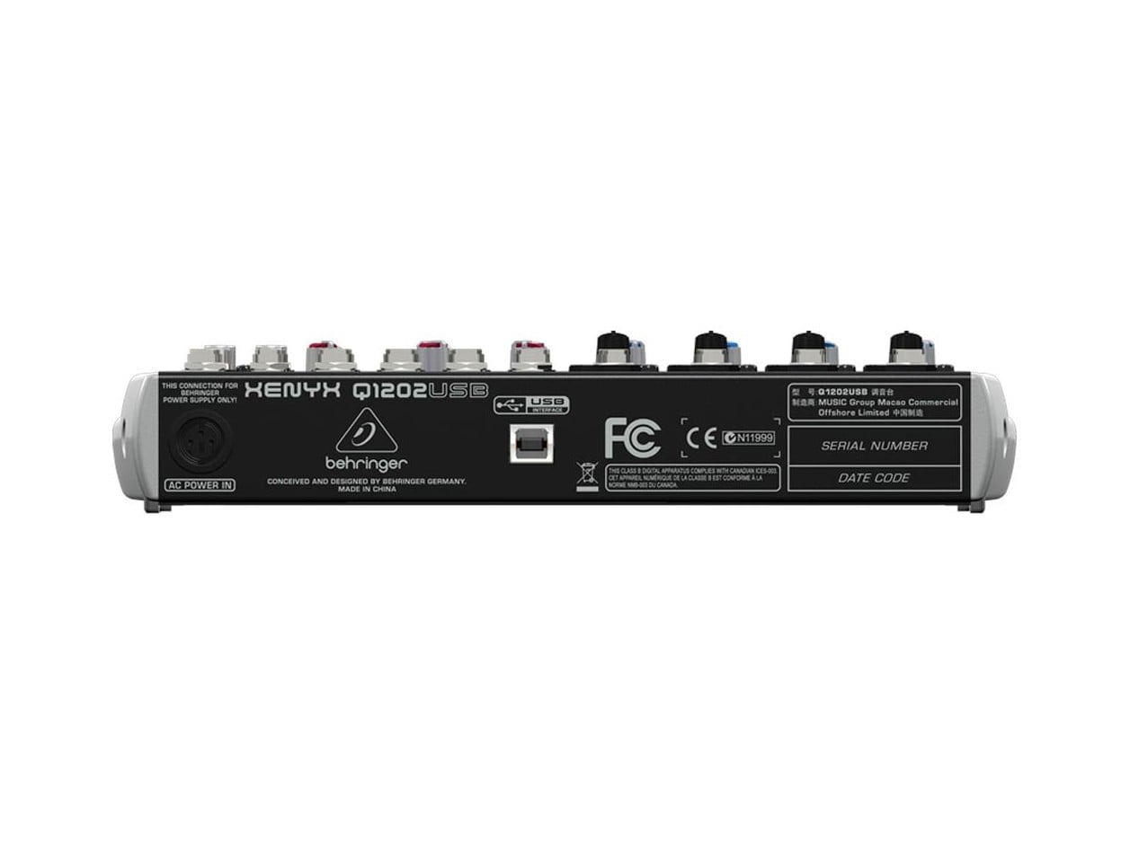 Behringer Q1202USB パワードミキサー Behringer Xenyx Q1202USB 12 Channel Mixer + Interface