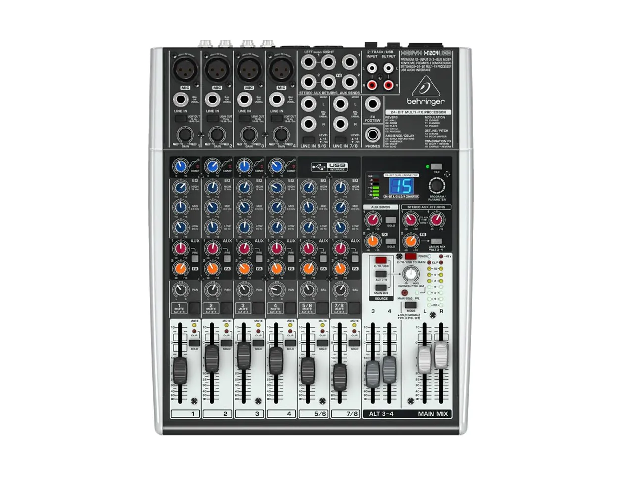 Behringer XENYX X1204USB アナログミキサー Behringer Xenyx X1204USB 8 Channel Mixer + Interface