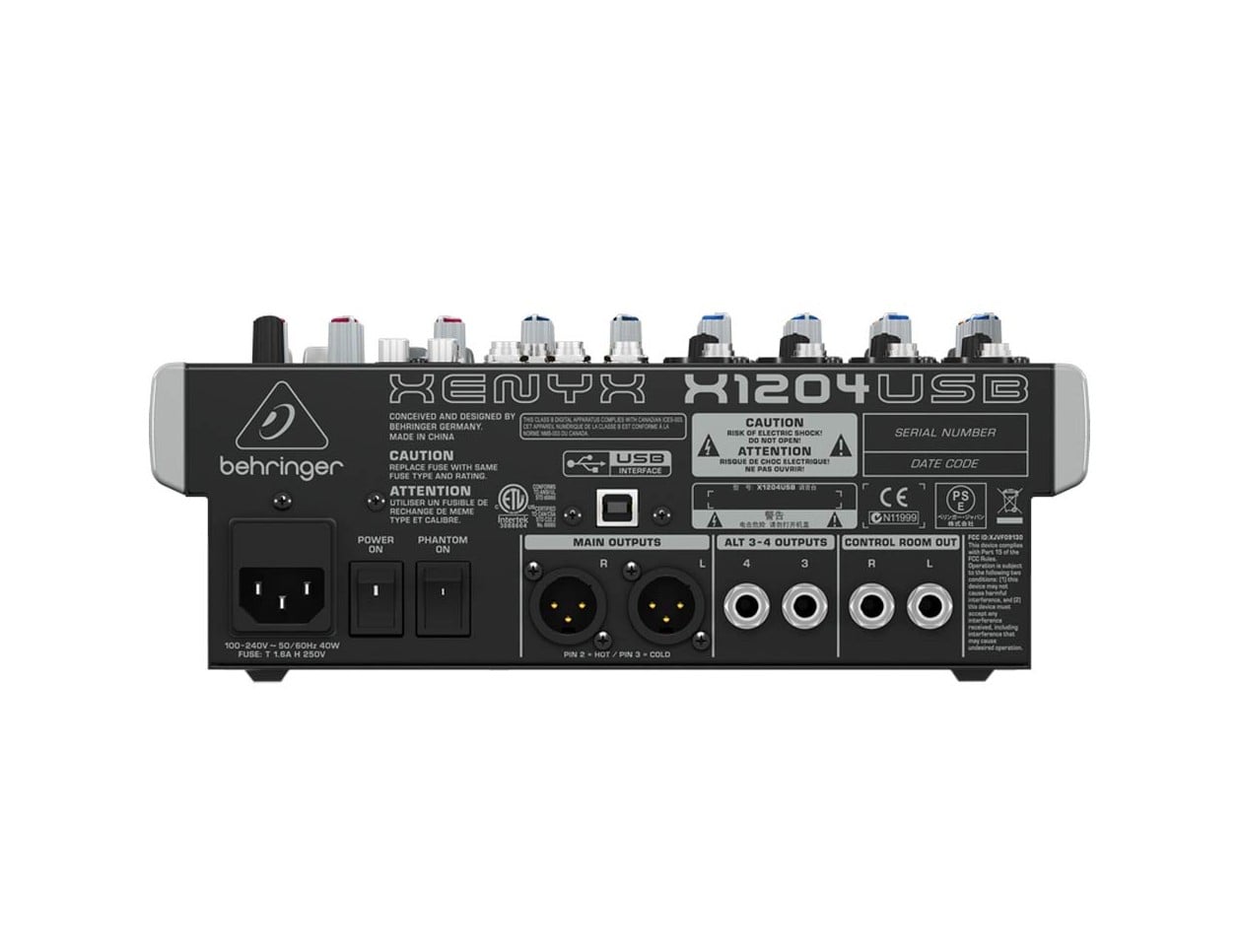 【動作品】BEHRINGER XENYX X1204USB アナログミキサー Behringer Xenyx X1204USB 8 Channel Mixer + Interface