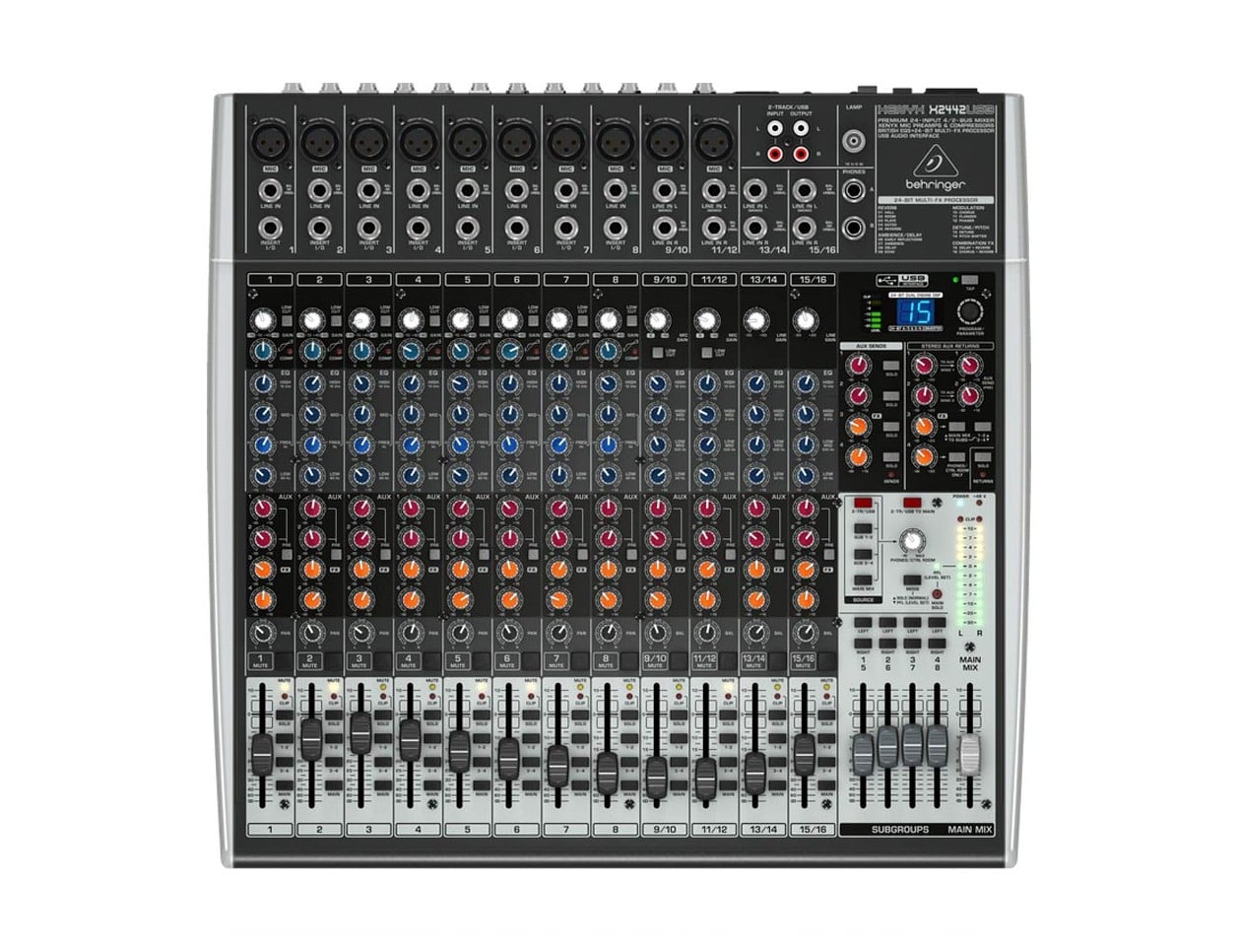 美品 Behringer XENYX X2442USB 16chアナログミキサー Behringer XENYX X2442USB USB Mixer With Effects | Guitar Center