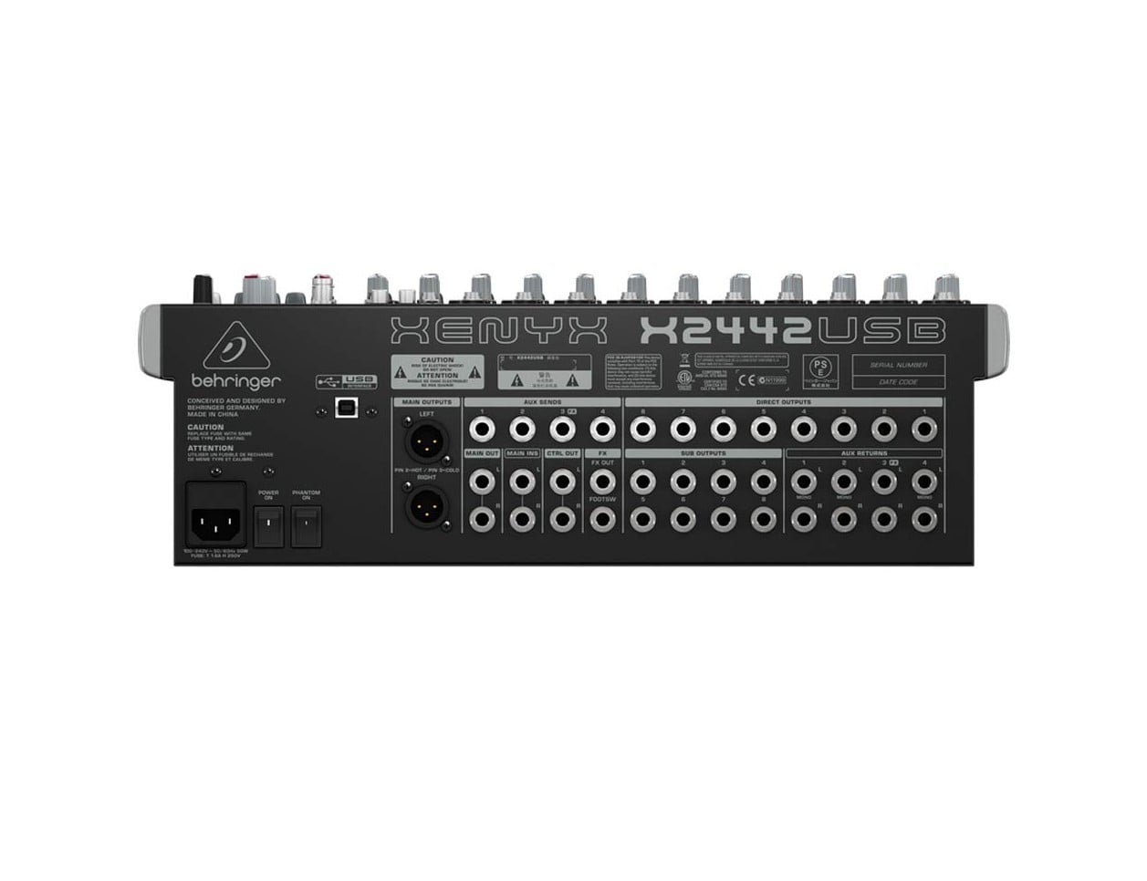 美品 Behringer XENYX X2442USB 16chアナログミキサー Behringer Xenyx X2442USB 16 Channel Mixer + Interface