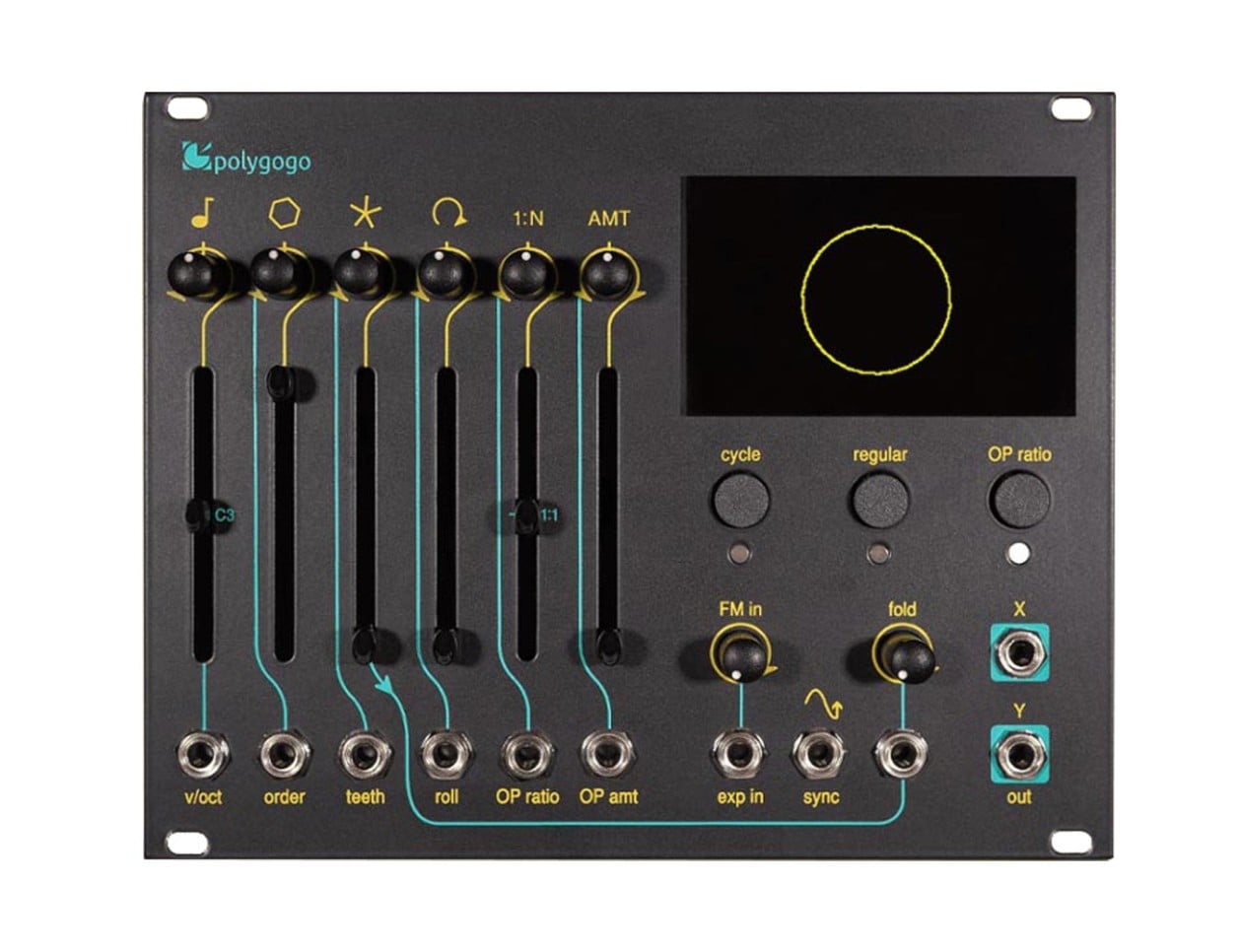 polygogo モジュラーシンセサイザー E-RM Polygogo Stereo Polygonal Oscillator