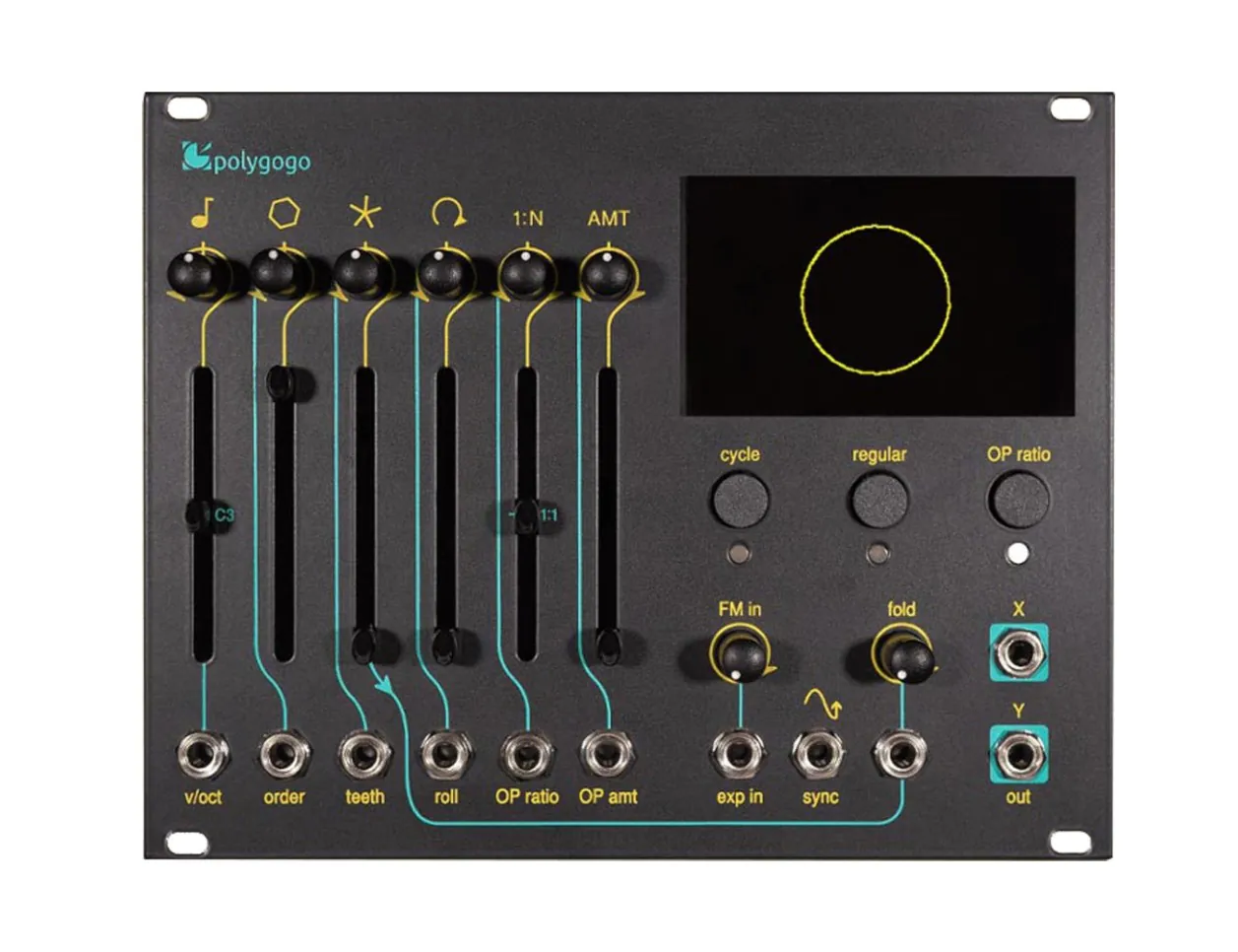 polygogo モジュラーシンセサイザー E-RM Polygogo Stereo Polygonal Oscillator