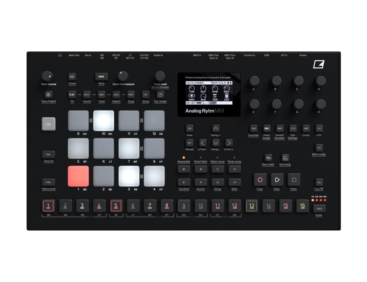 鍵盤楽器 Elektron Analog Rytm MKII Elektron Analog Rytm MKII (Black)