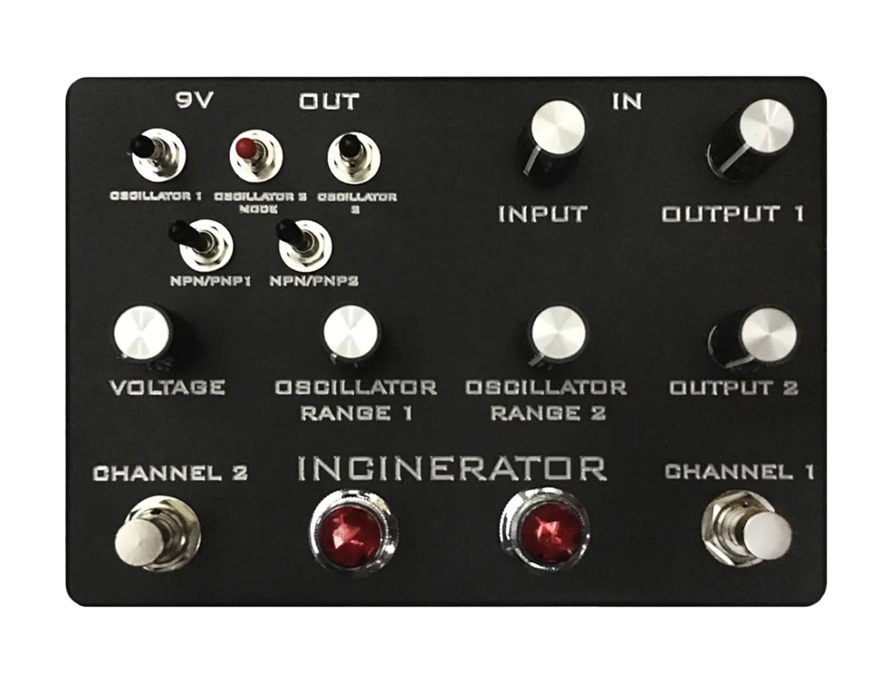 Industrialectric Incinerator Dual Fuzz Pedal Black