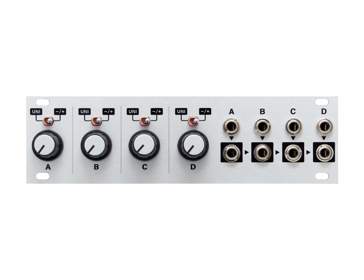 Quadratt 1U 4 attenuators / attenuvertors & mixer
