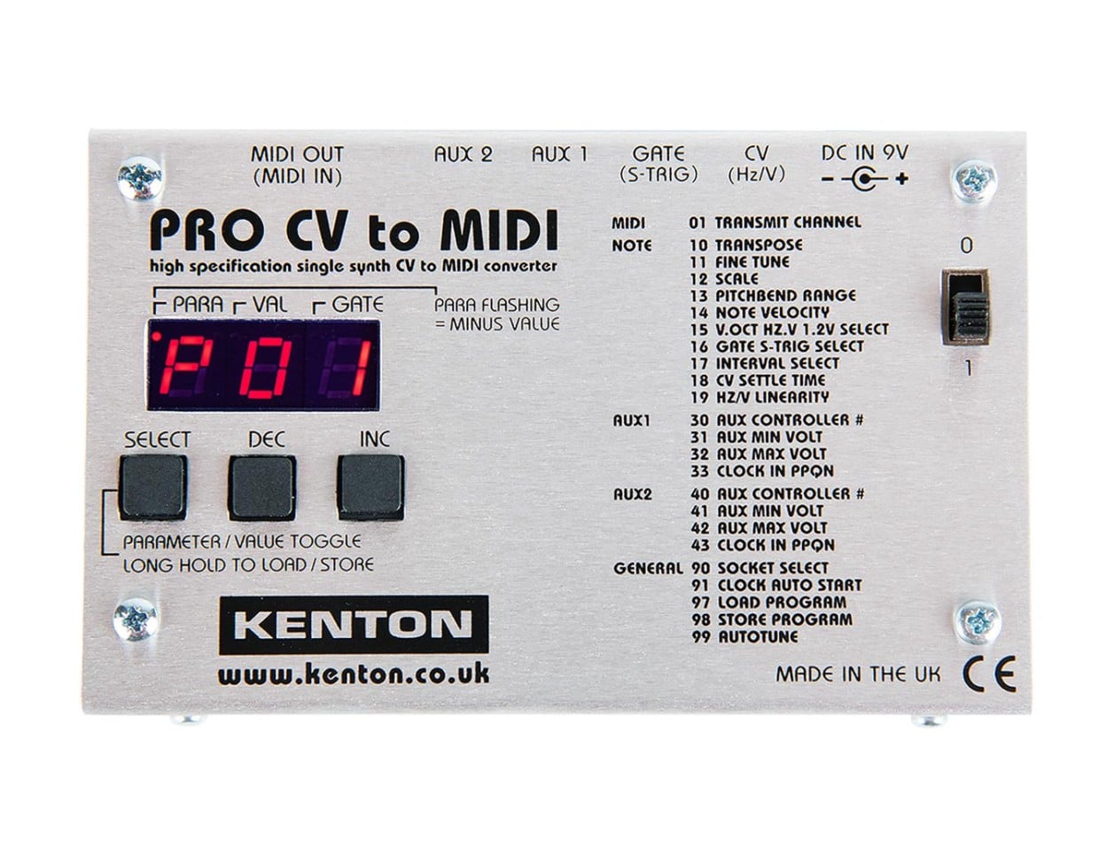 KENTON Pro 2 MIDI/CV コンバーター Kenton Pro 2000 Mk II MIDI-CV Converter | Sweetwater