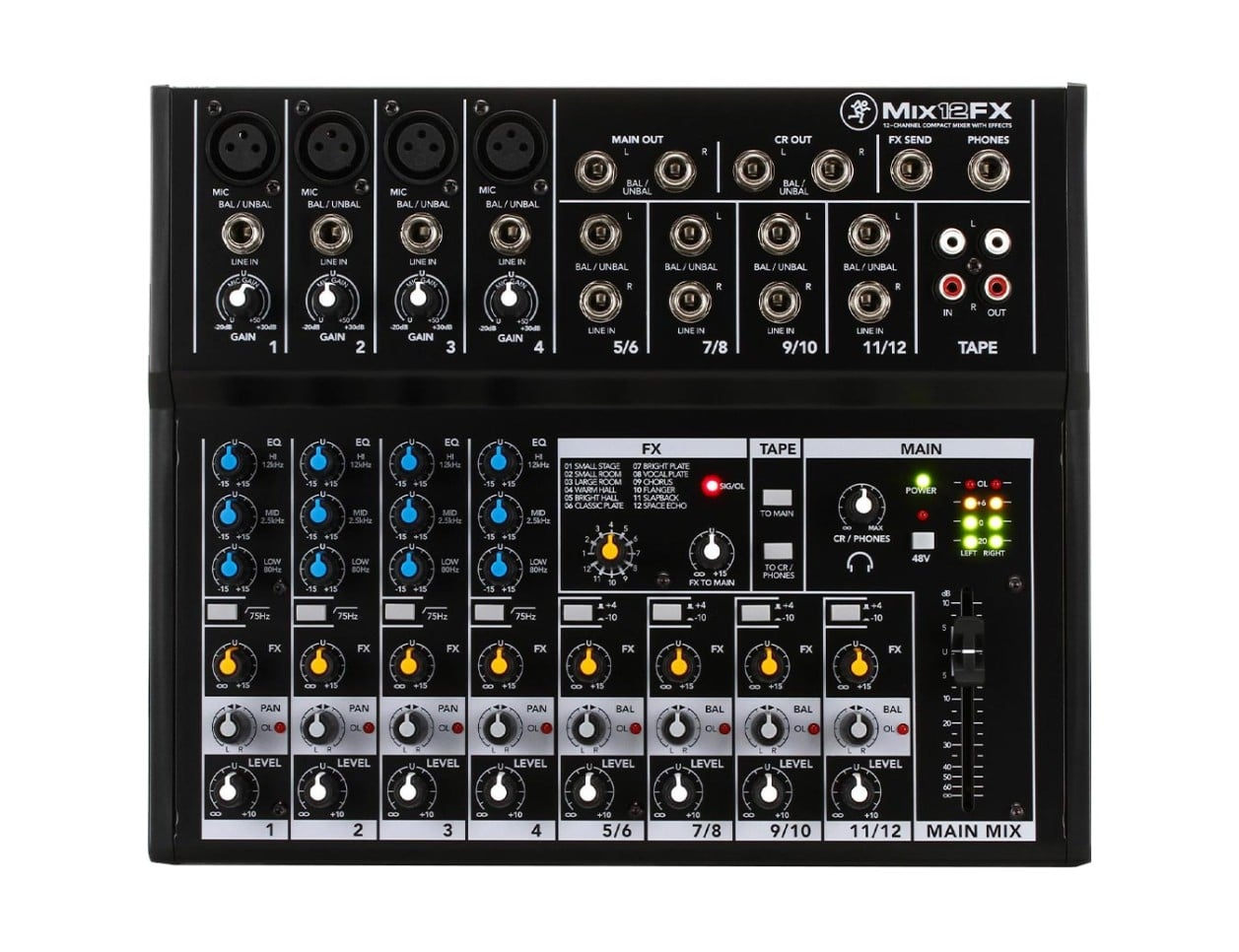 配信機器・PA機器・レコーディング機器 MACKIE / MIX12FX Mackie Mix12FX 12-Channel Mixer + Effects