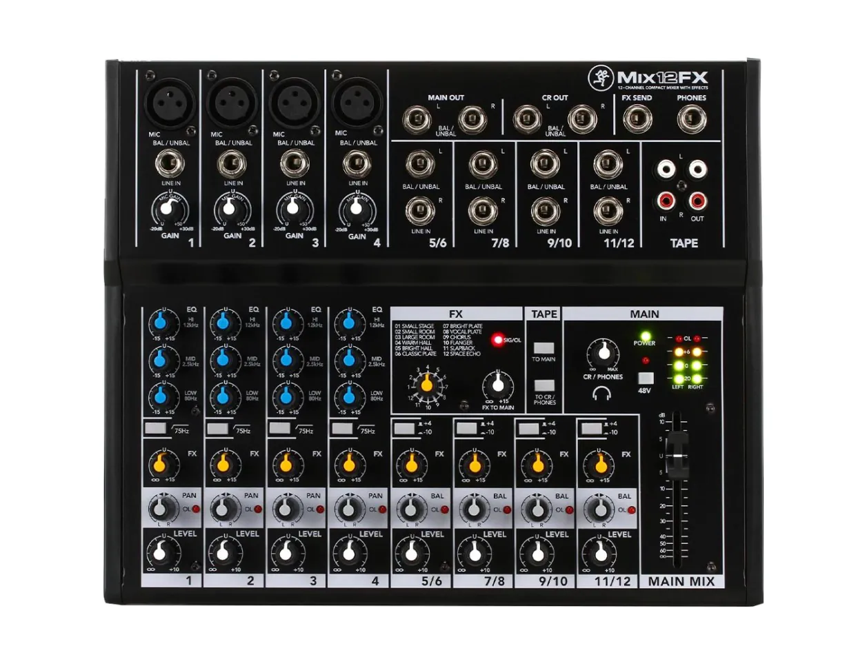 Mackie Mix12FX 12-Channel Mixer + Effects