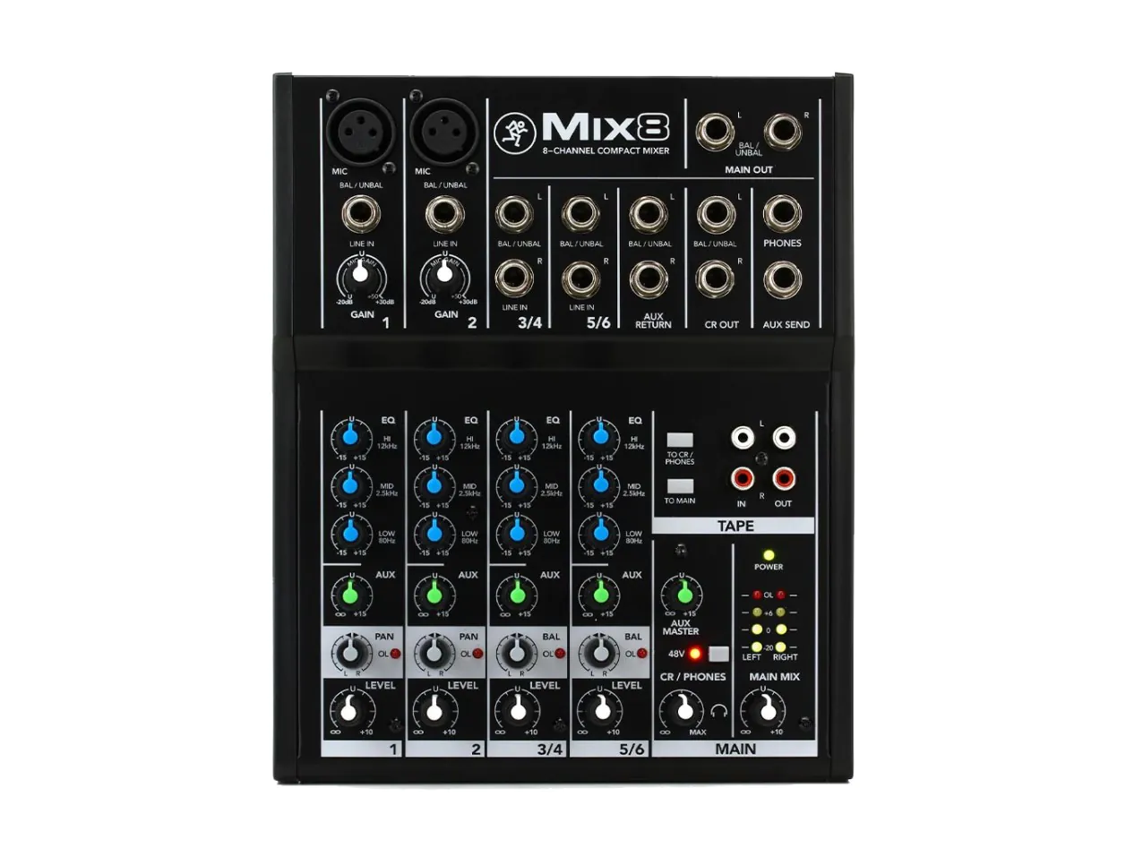 Mackie Mix8 8チャンネルコンパクトミキサー Amazon.com: Mackie Mix8 8 Channel Compact Mixer Constructed with a