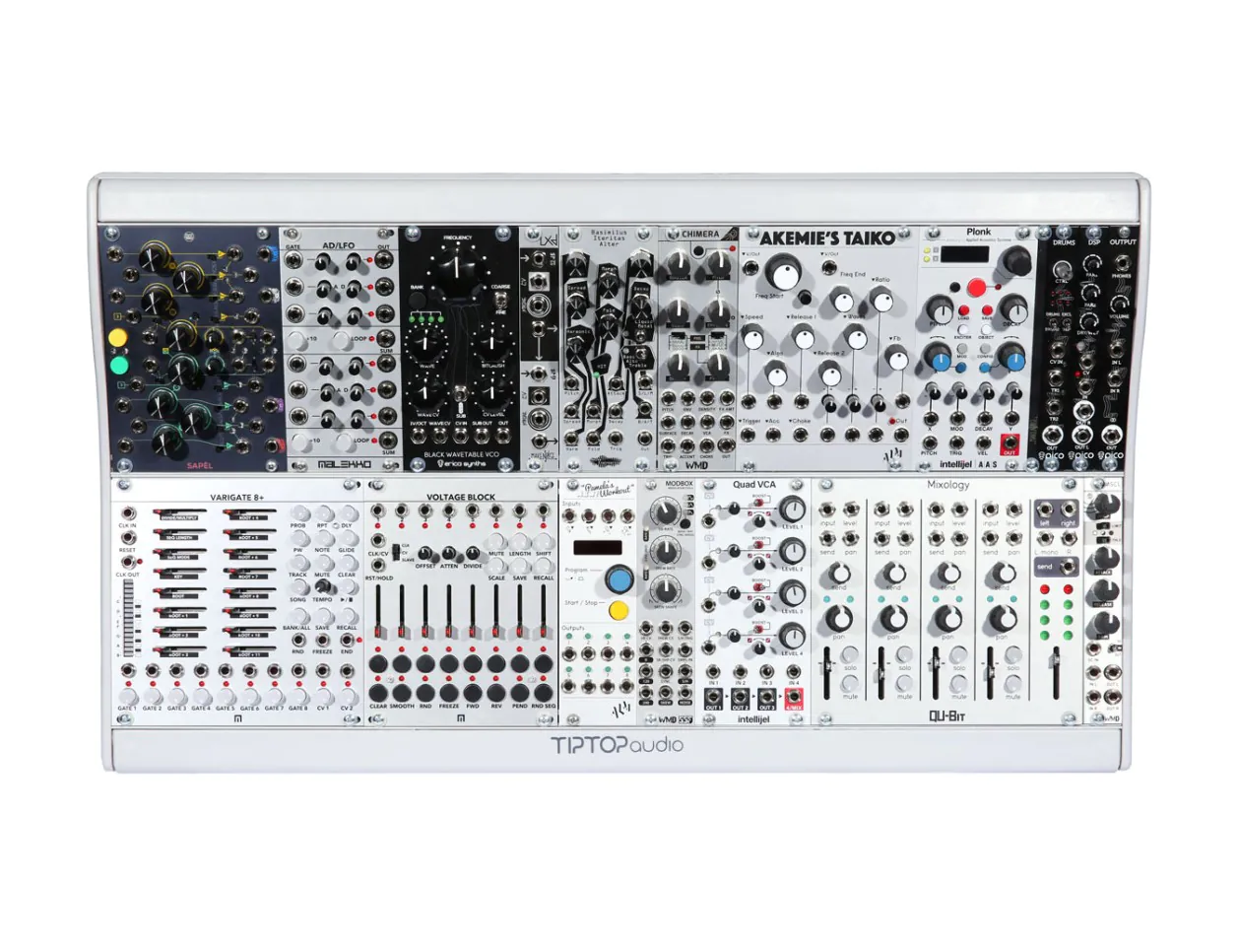 Perfect Circuit Rhythm Series Deluxe Eurorack Modular Synthesizer System Front Angle
