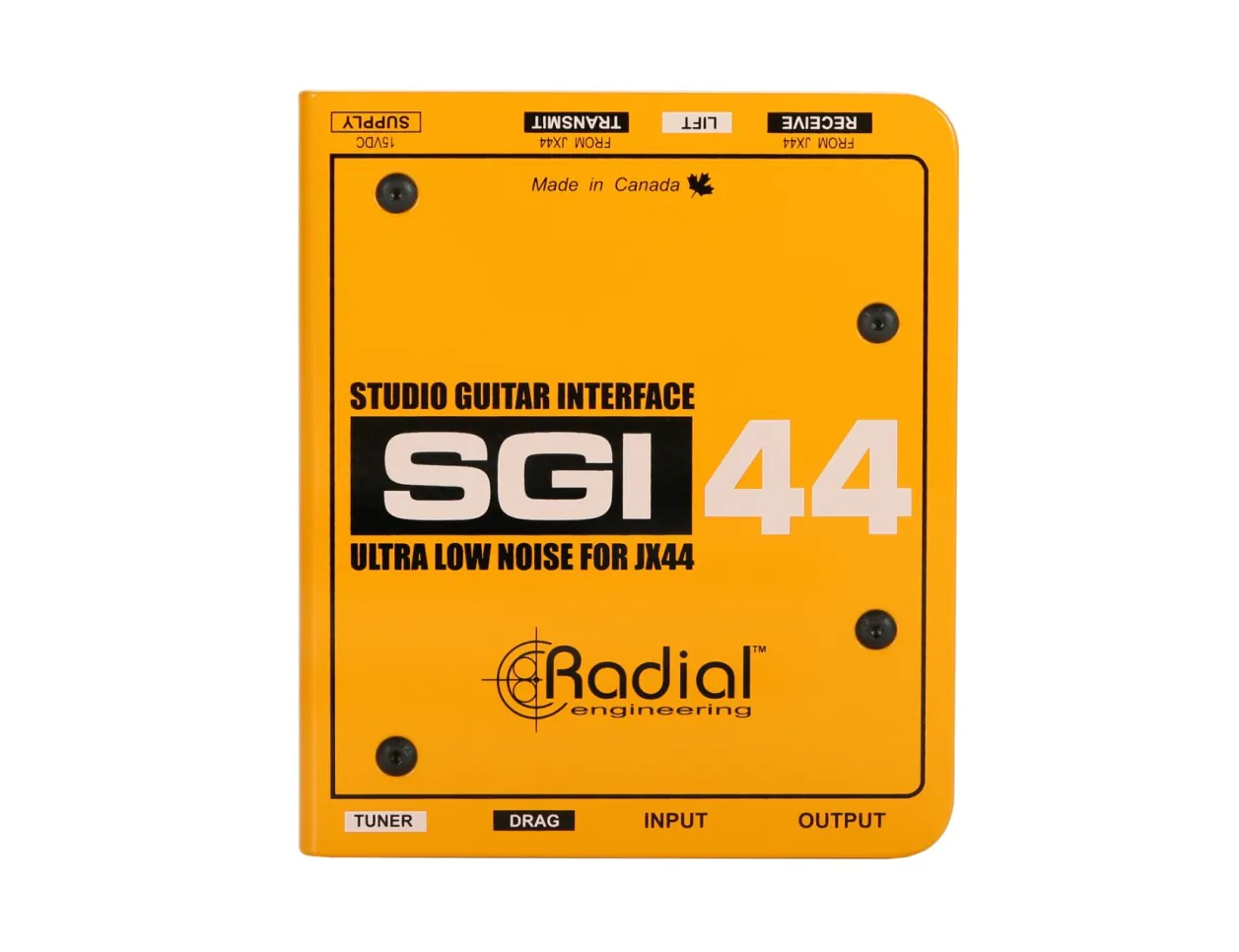 SGI-44 is a bidirectional effects router that lets users incorporate a wireless receiver and pedalboard in the same performance setup.