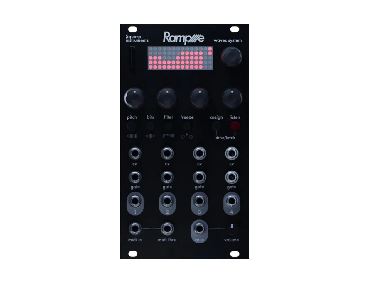 Squarp Rample サンプラー　モジュラーシンセサイザー Squarp Rample Turbo Four-Channel Sampler