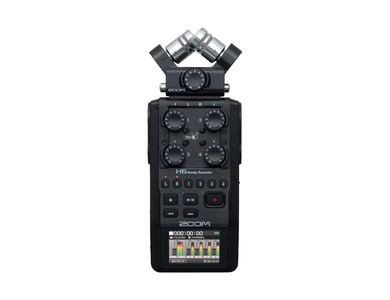ZOOM H6 BLACK ハンディレコーダー ズーム、ハンディレコーダー H6 のブラック・エディションH6/BLKを発売