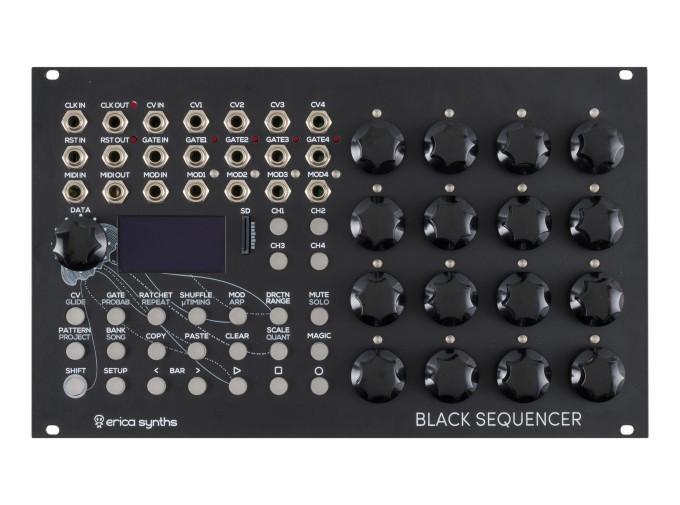 Erica Synths Black Sequencer Four-Track Sequencer [USED] - Perfect