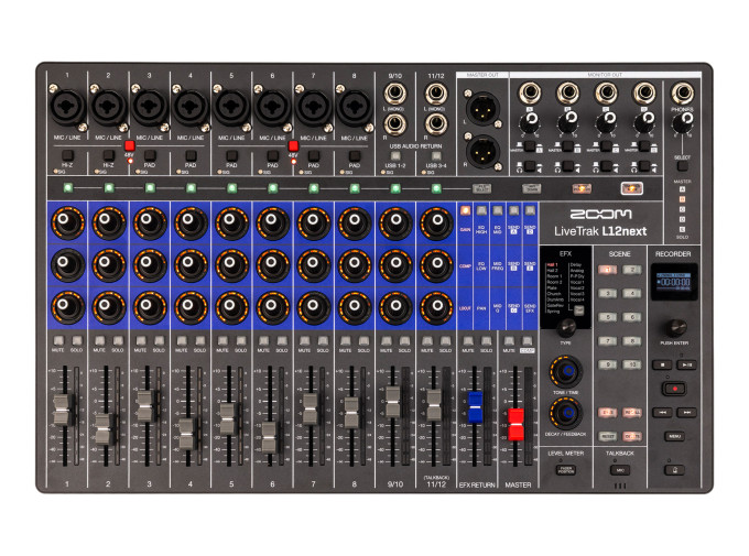 Zoom LiveTrak L12next Digital Mixer + Recorder - Perfect Circuit