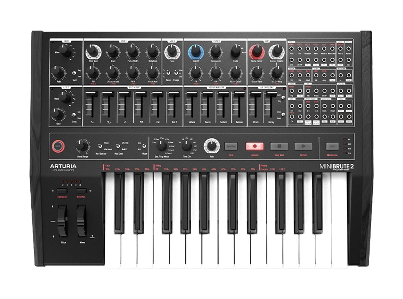 Arturia Minibrute 2 Noir Analog Keyboard Synthesizer