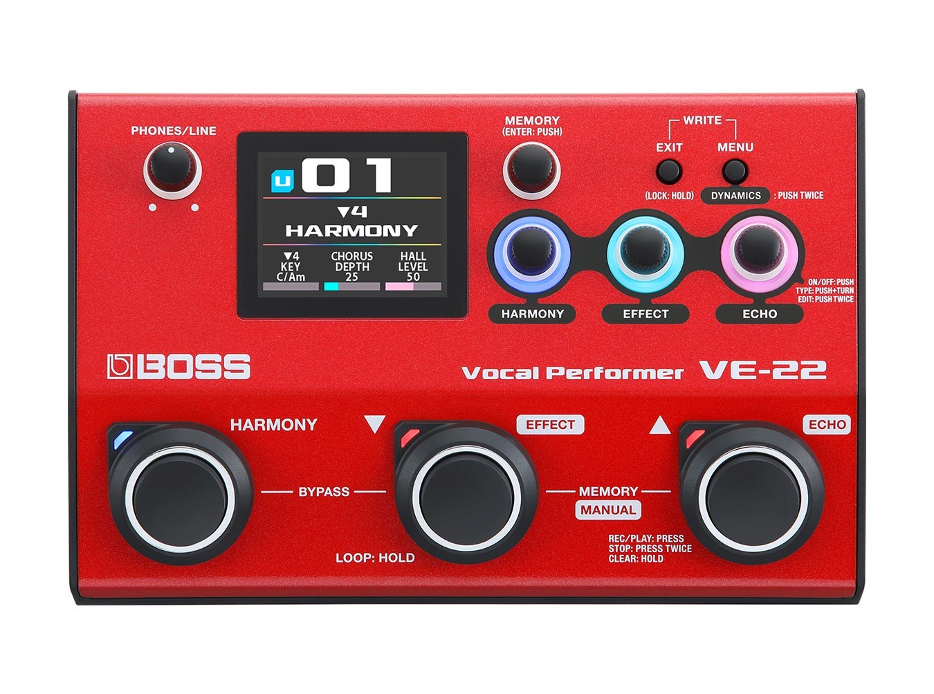 BOSS VE-22 ヴォーカルエフェクター Boss VE-22 Vocal Performer Effects Processor