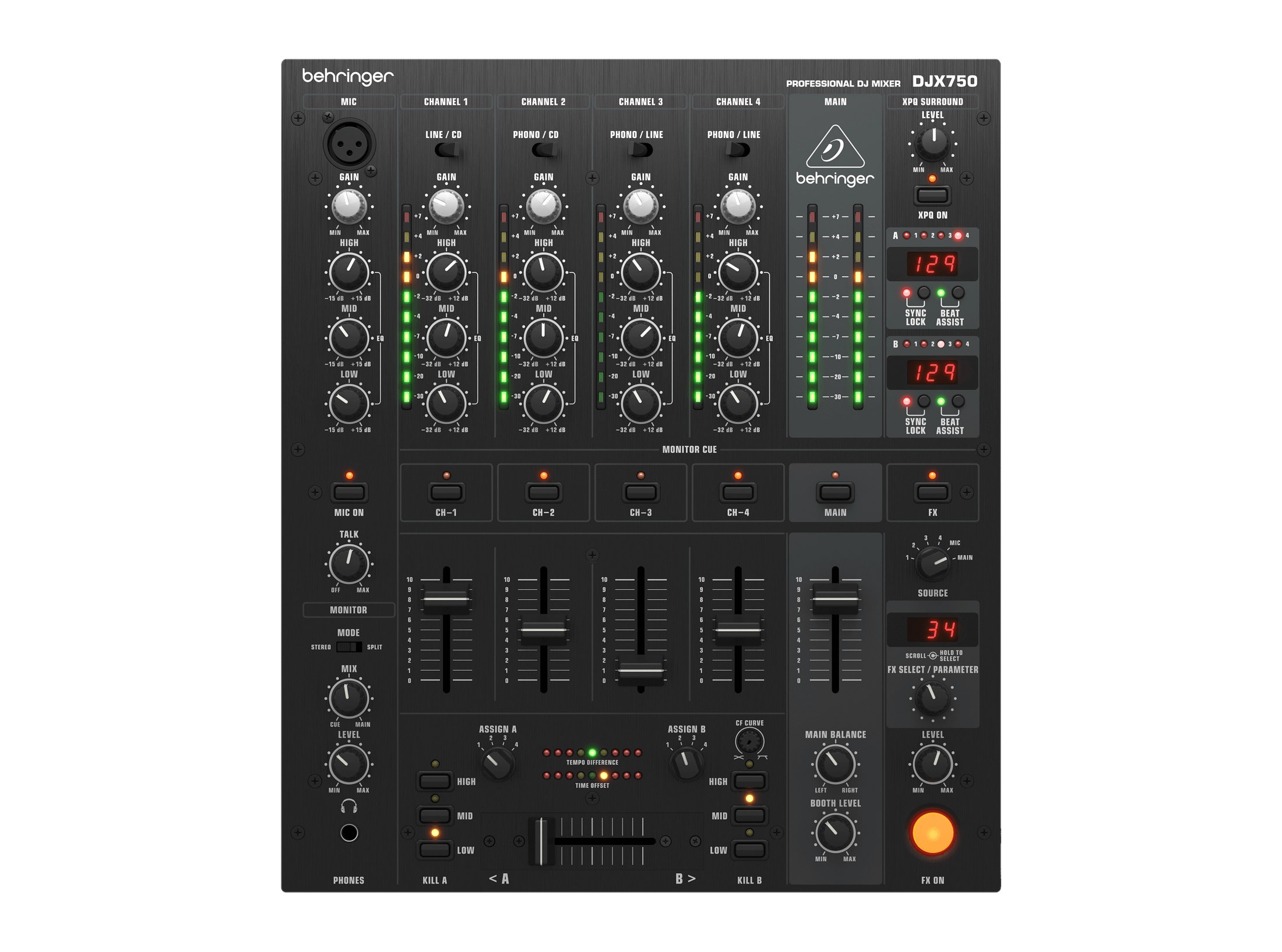Behringer DJX750 5-Channel DJ Mixer