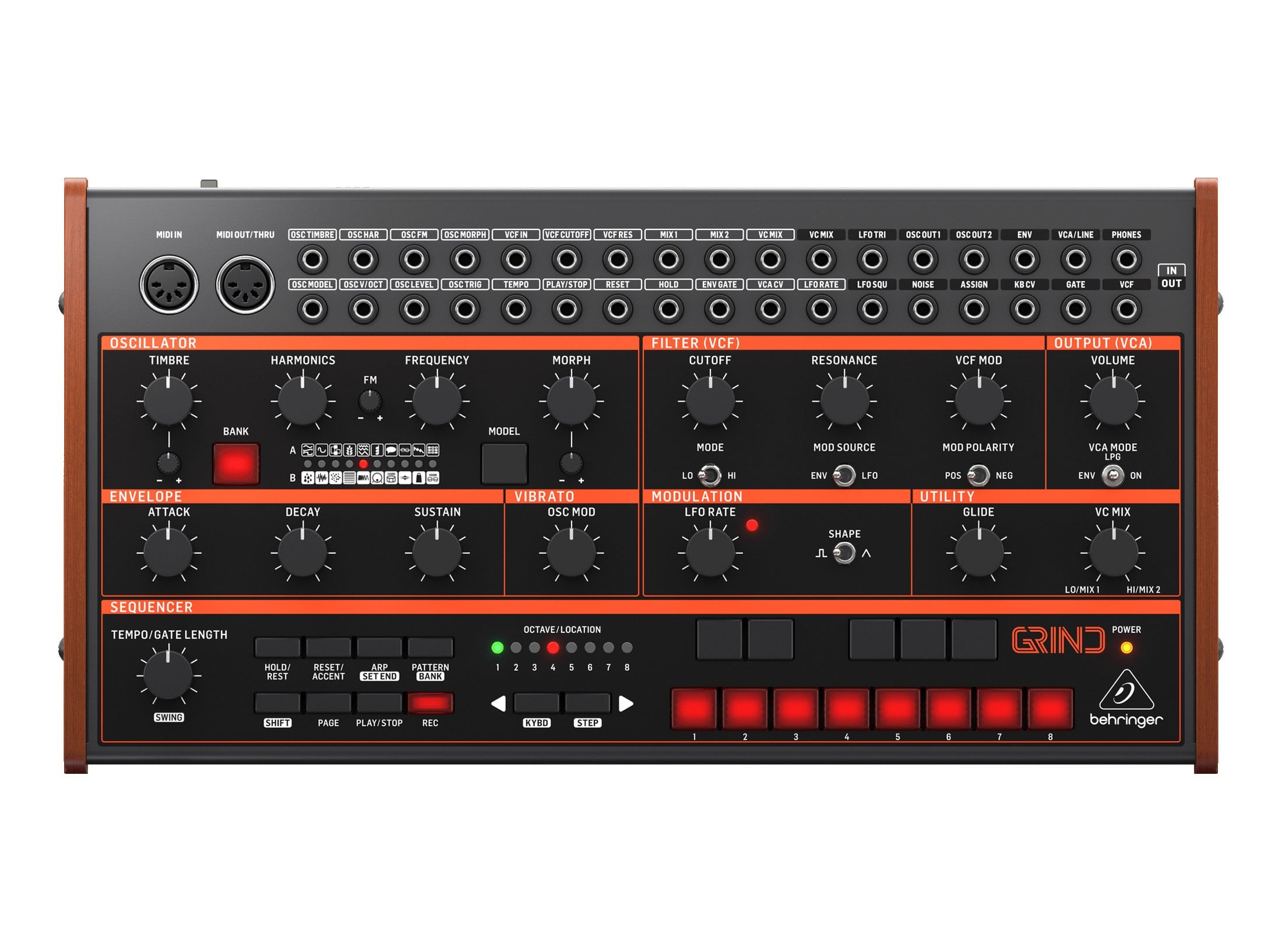 BEHRINGER GRIND ハイブリッドシンセサイザー Behringer Grind Hybrid Semi-Modular Synthesizer