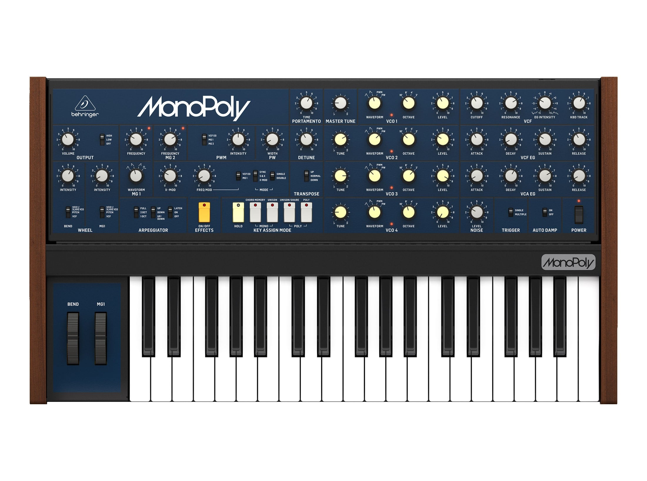 Behringer MonoPoly アナログシンセサイザー Behringer MONOPOLY Analog Keyboard Synthesizer